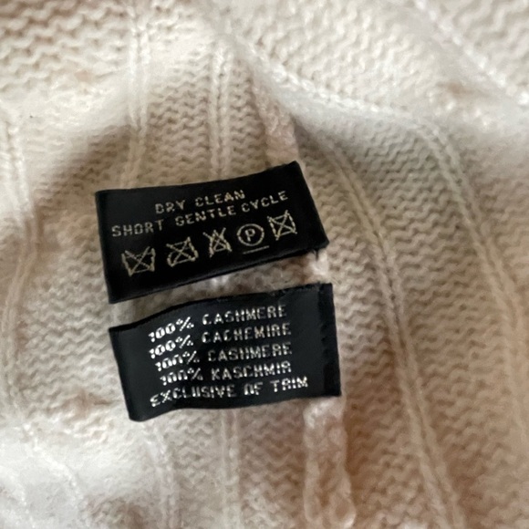 Ralph Lauren Black Label cashmere cable knit shawl collar tie sweater - Picture 5 of 5